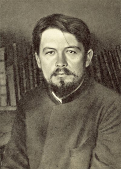 Antón Chéjov en su finca de Melikhovo, Rusia, finales de marzo de 1892 de Russian Photographer